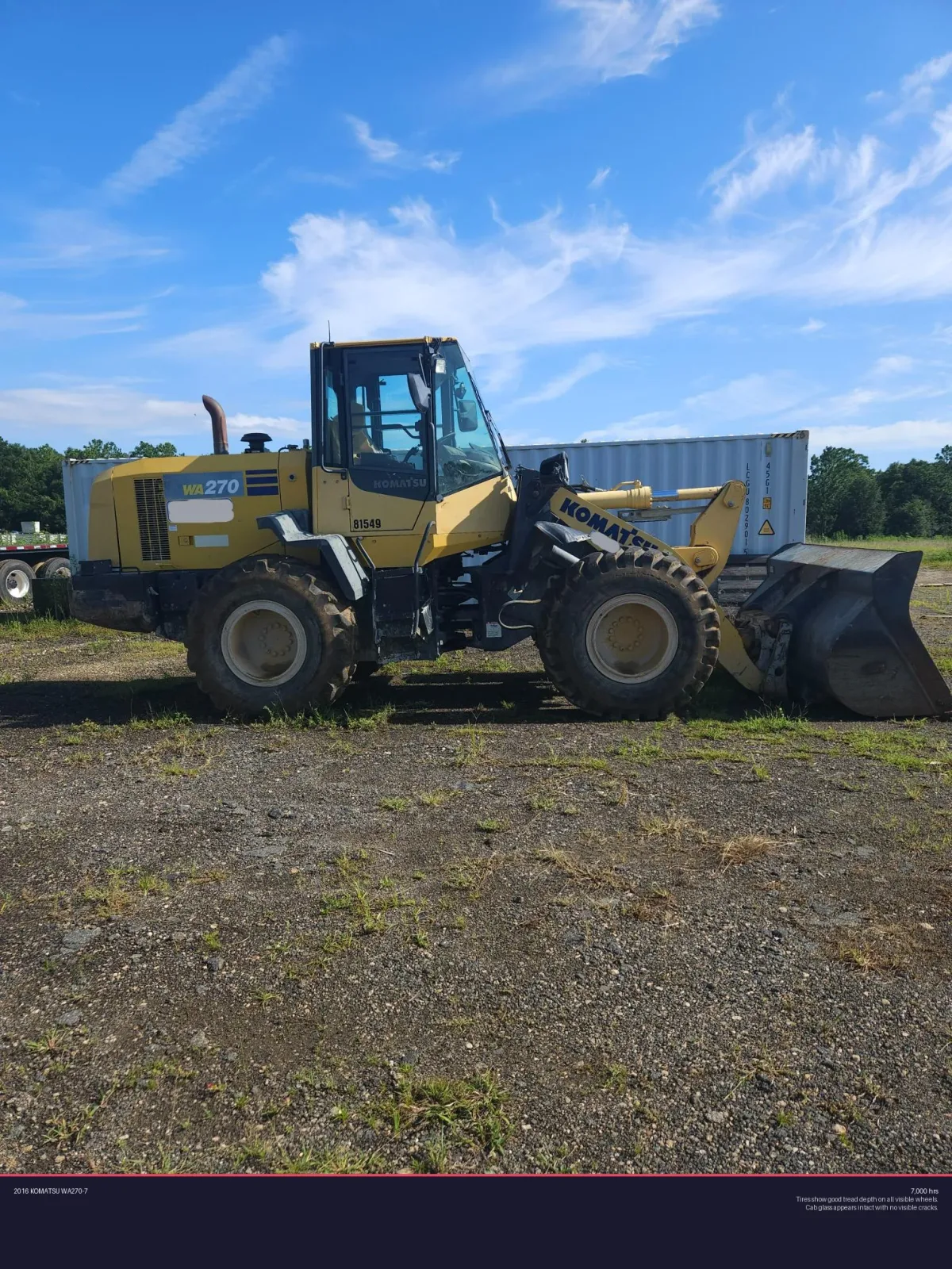 2016 KOMATSU WA270-7