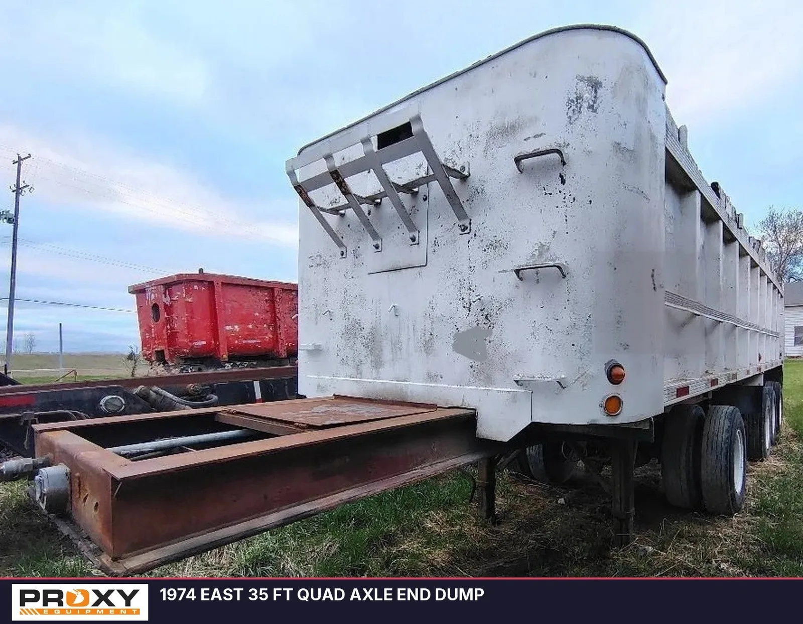 1974 EAST 35 FT QUAD AXLE END DUMP