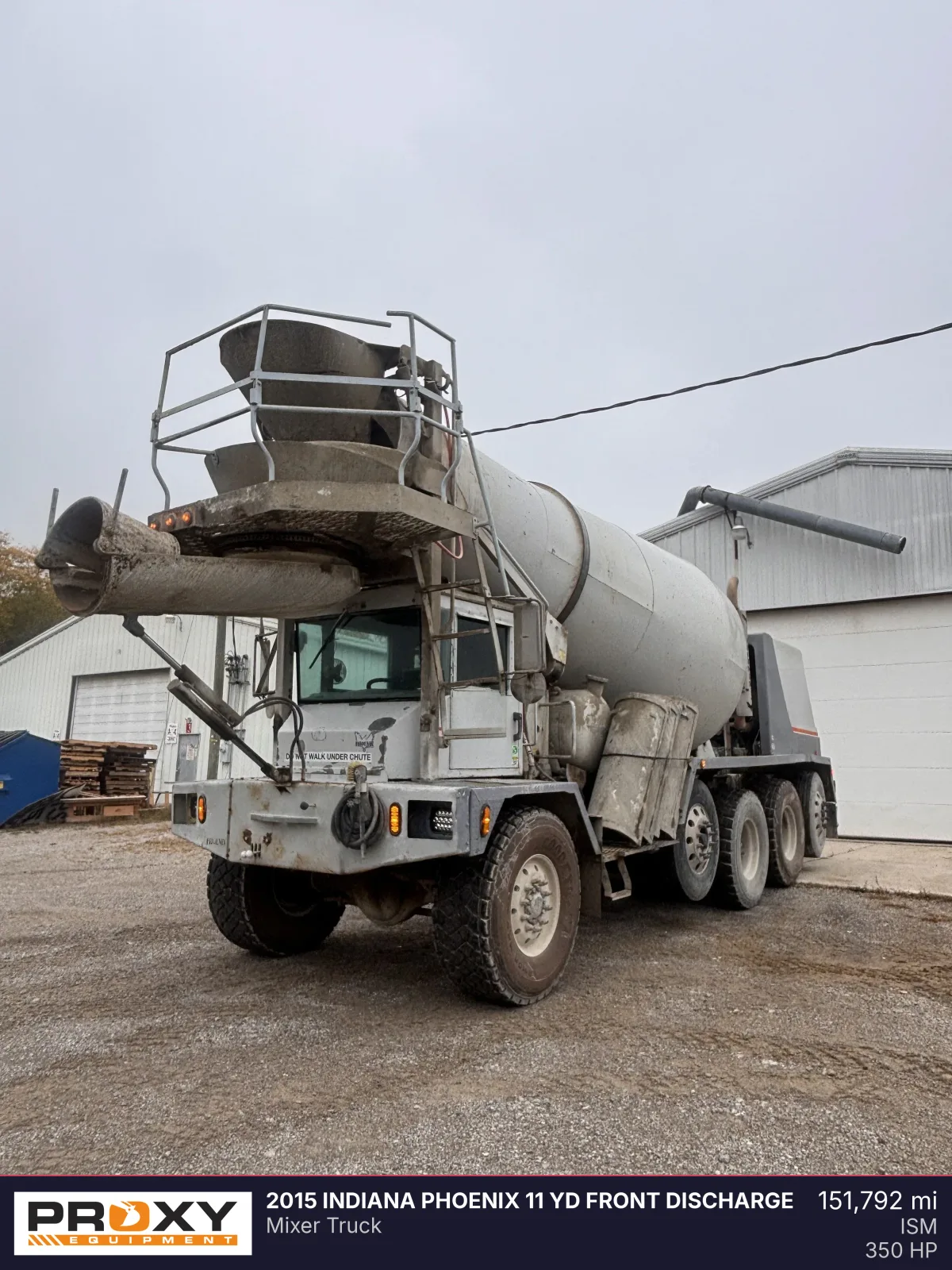 2015 INDIANA PHOENIX 11 YD FRONT DISCHARGE MIXER